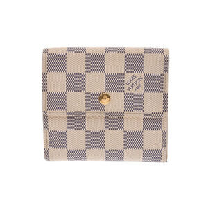 Louis Vuitton Azur White Portefeuille Wallet Elise double hook